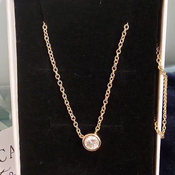 GRA CERTIFIED 0.5 Carat 14k Gold Plated Golden Bubble Moissanite Pendant - Picture 5 of 11